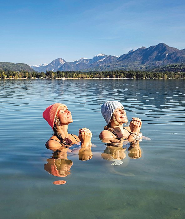 Beim Kaltbaden lassen sich die Glückshormone ganz leicht aus der Reserve locken. Foto: Michael Stabentheiner/Kärnten Werbung