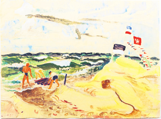 Erich Heckel | Nordseestrand | (1931) | Aquarell | 45 x 60 cm | Schätzwert 15.000 EUR | Versteigerung 28.09.2024. ©VG Bild-Kunst, Bonn 2024