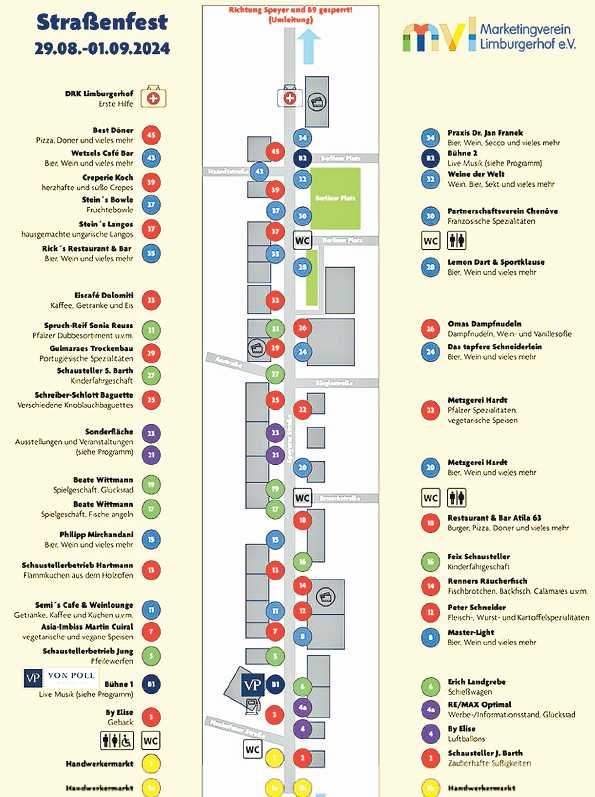 Überblick über die Stationen an der Festmeile. FOTO: MARKETINGBVEREIN KUSEL/GRATIS