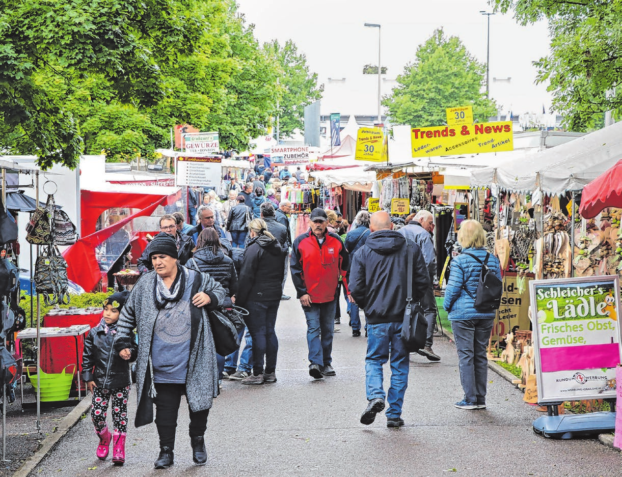 Der Besuch des Ausstellungsgeländes und des Krämermarkts am Stadion gehört für Viele zu einem Volksfestbesuch einfach dazu. Foto: Stadtverwaltung Crailsheim