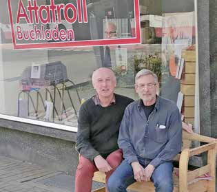 Thomas Kierstein und Ralf Kropla, Mitarbeiter Buchhandlung Attatroll