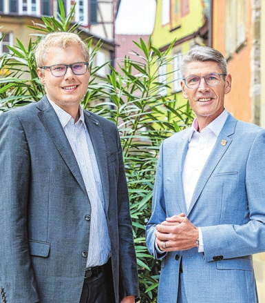 Daniel Bullinger und Wolfgang Binnig freuen sich auf den Haller Herbst. FOTO: STADT SCHWÄBISCH HALL