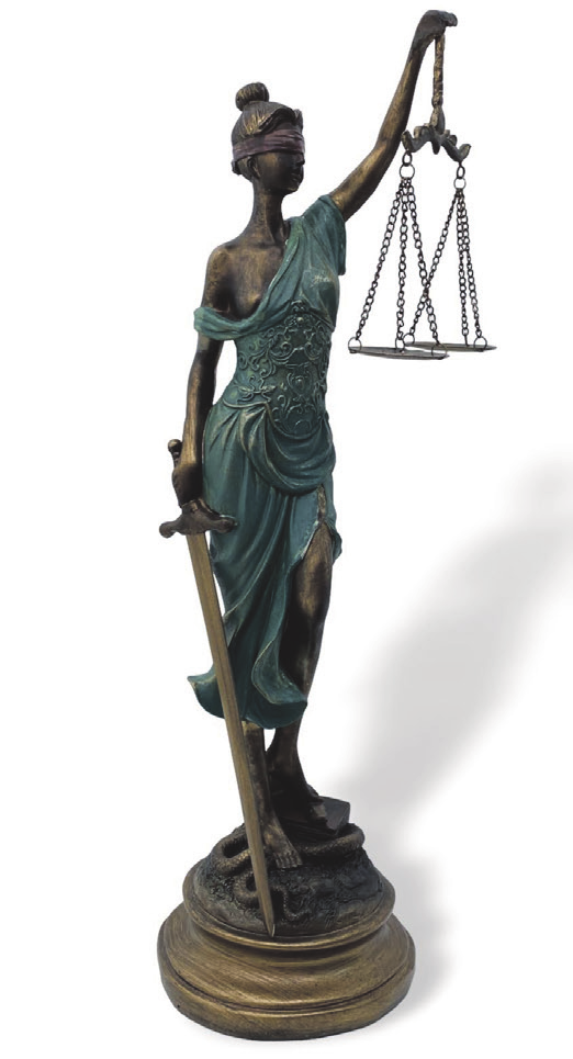 Darstellung der Justitia. Foto: Aubaho