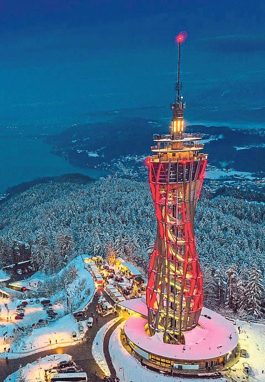 Am Pyramidenkogel ist die besinnliche Zeit besonders schön. Foto: Gert Steinthaler