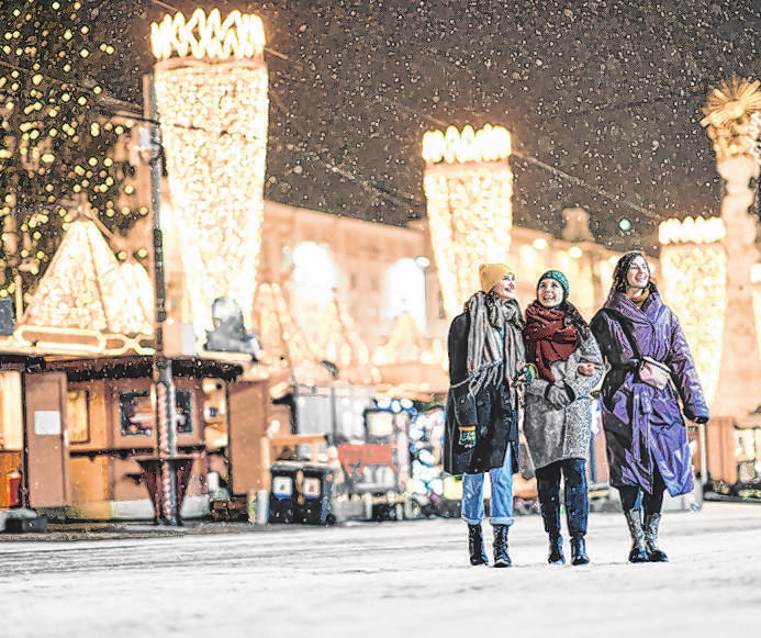 Lichterglanz am Hauptplatz Foto: Linz Tourismus/Robert Maybach