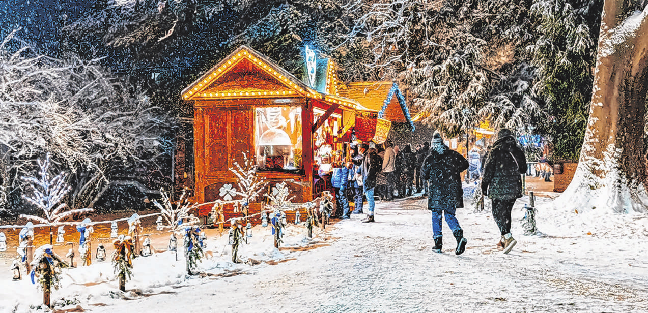 Mit Schnee nochmal schöner: Braunauer Christkindlmarkt Foto: HCH Fotopress