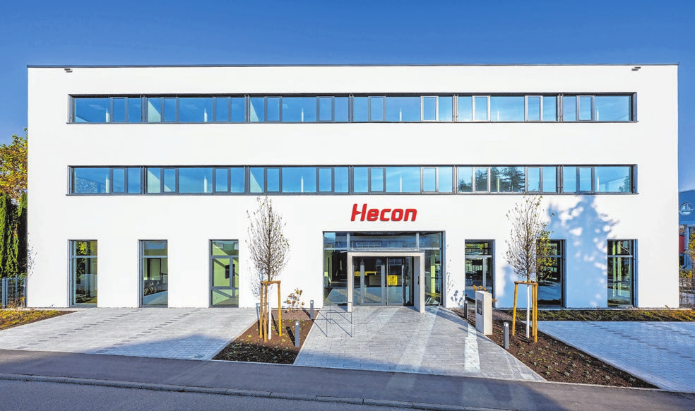 Der architektonisch ansprechende Neubau der Hecon GmbH in der Maieräckerstraße 17 wurde nur wenige Schritte vom ehemaligen Firmensitz erstellt. Fotos: Hecon GmbH