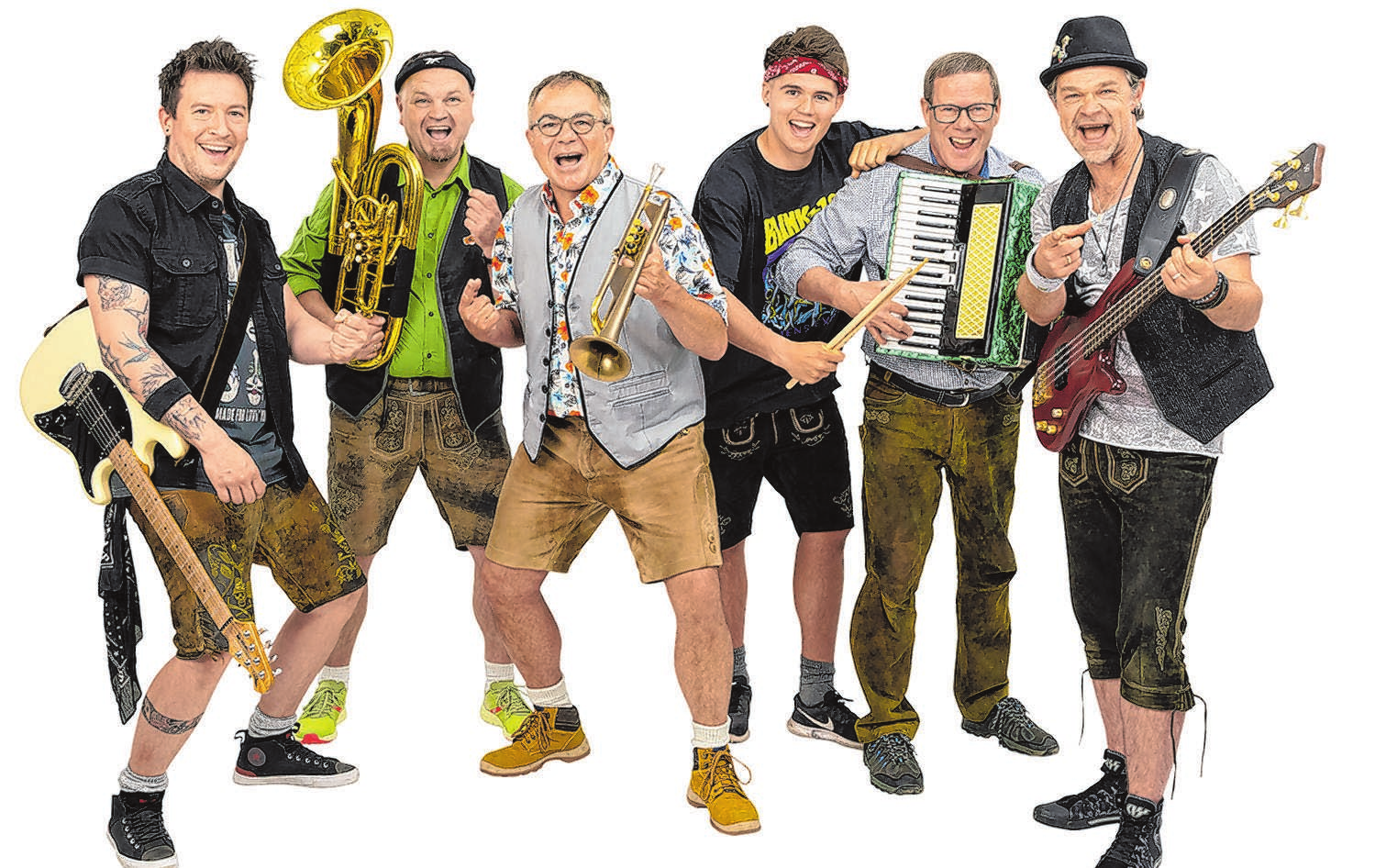 Die Partyband „Grumis“ will am Samstag ein Stimmungsfeuerwerk zünden.