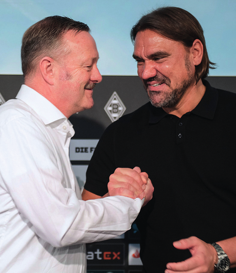 Gladbach-Duo: Roland Virkus und Daniel Farke.