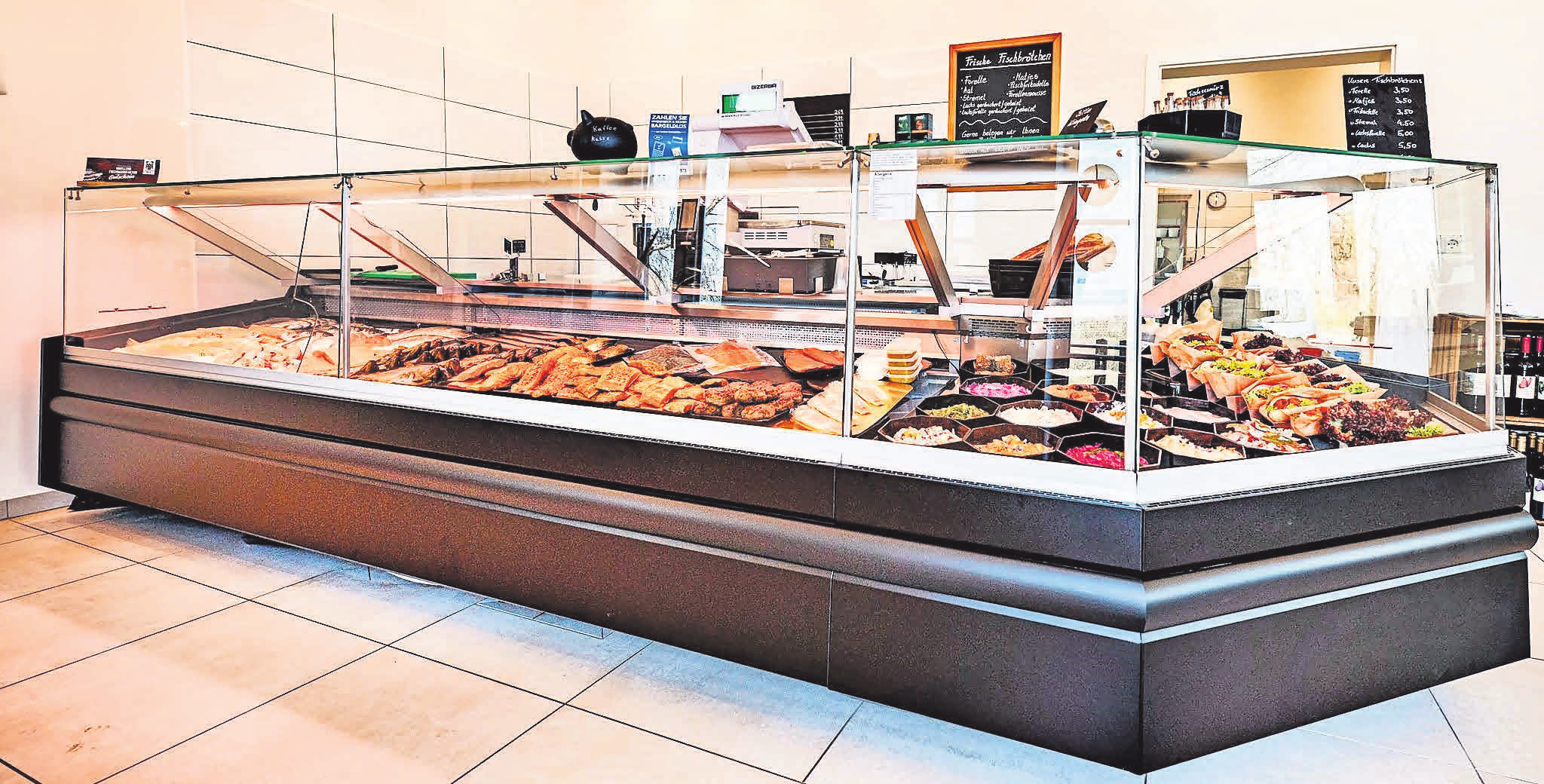 Von mittwochs bis sonnabends ist der Verkaufsraum der Fischmanufaktur Moeller geöffnet.