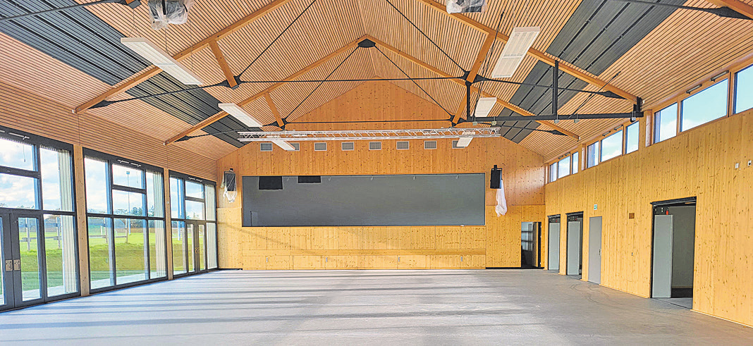 Neuer Mittelpunkt mitten in Haslach: die kürzlich fertiggestellte Mehrzweckhalle.
