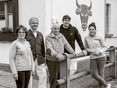 v.li.: Hiltrud und Karlheinz Endraß, Anton Endraß jun., Matthias und Katharina Endraß