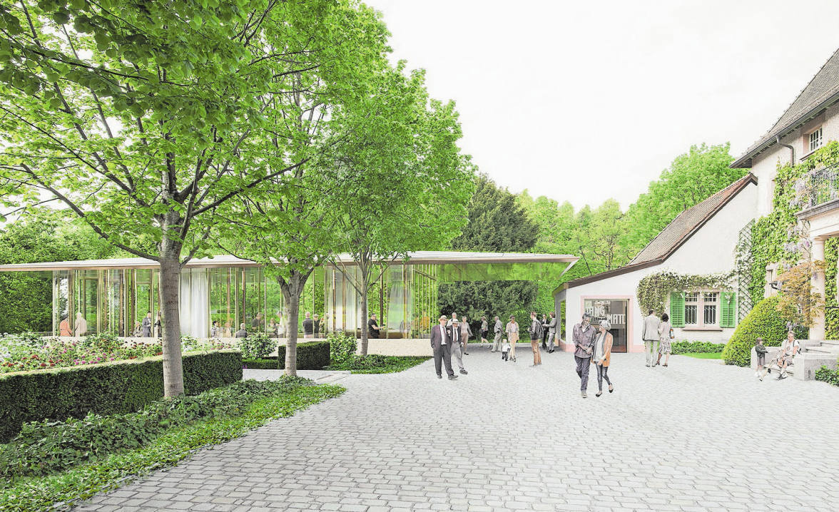 Das Museum mit Pavillon-Neubau. Visualisierung: Ernst Niklaus Fausch Partner AG