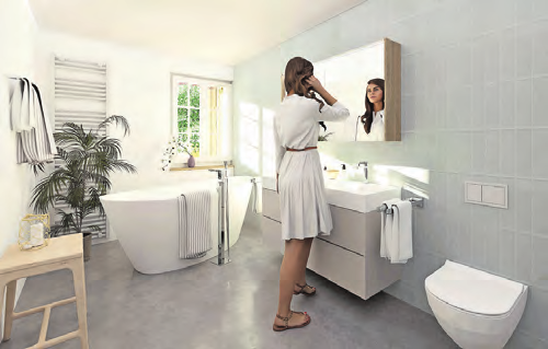 Moderne Badausstattung.