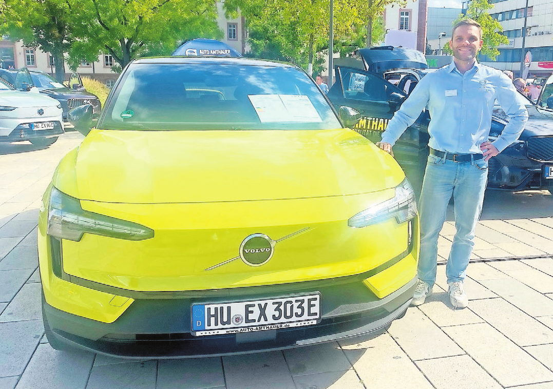 Hingucker: Der schnittige Volvo EX 30 beim Autohaus Amthauer hat 270 PS.