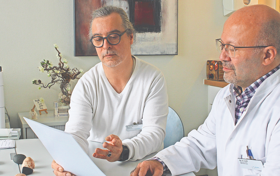 Richten den Fokus auf die ganzheitliche Therapie: Dr. Yves Dencausse (links) und Dr. Sina Lotfi. FOTO: SILOAH