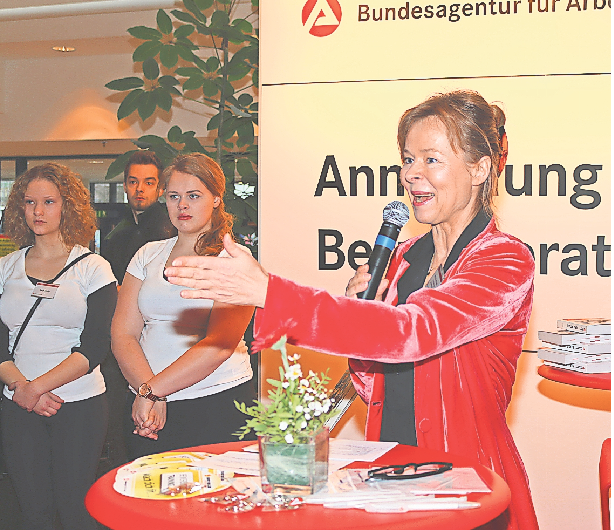 Wege aufzeigen: Martina Lehmann bei der Eröffnung der letztjährigen Veranstaltung. FOTO: STEFAN GAUSS