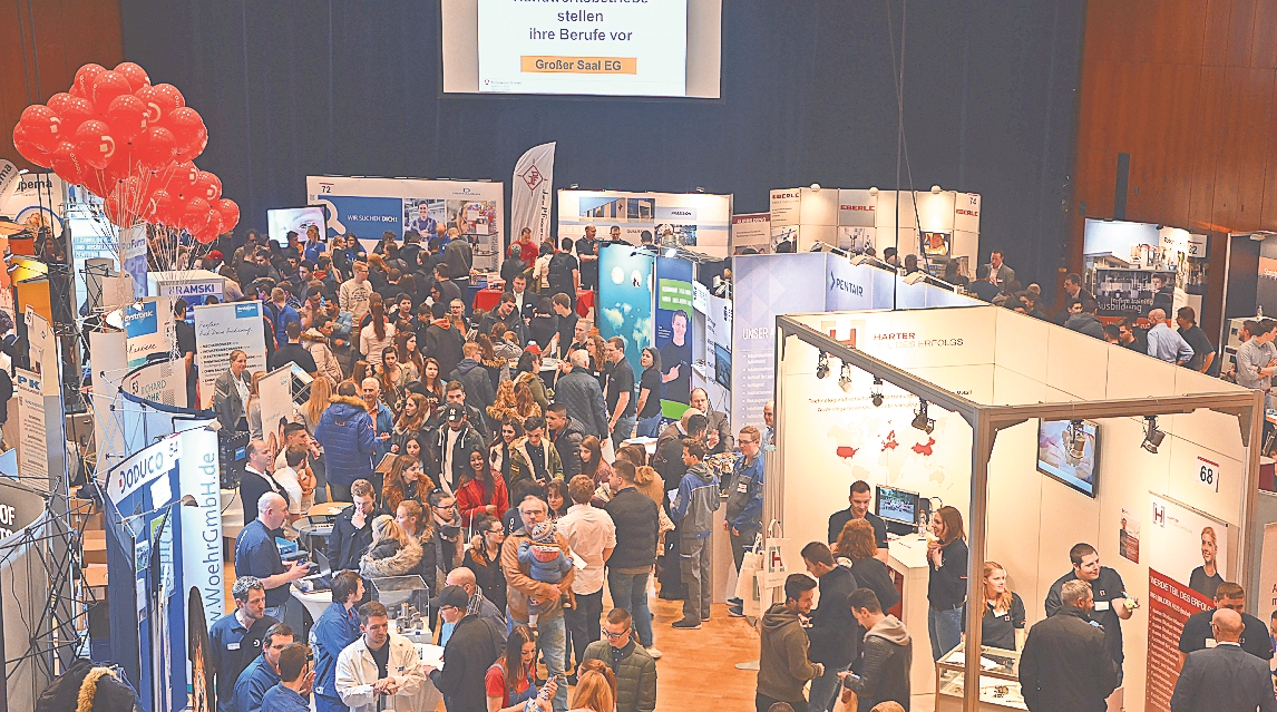 Ideale Rahmenbedingungen für die Messe: Erstmals findet die „Beruf aktuell“ an einem Wochentag statt. FOTO: STEFAN GAUSS