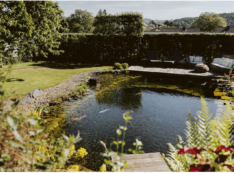 WasserStein Garten Heinemann ist über Sinzig hinaus für seine Teiche bekannt.