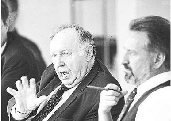 Ignaz Bubis, Vorsitzender des Zentralrat der Juden, im Juli 1997 im Redaktionsgespräch Foto: RZ-Archiv