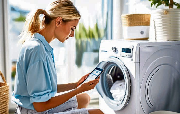 Moderne Waschmaschinen können bequem per App gesteuert und überwacht werden. Foto: Garnar-stock.adobe.com