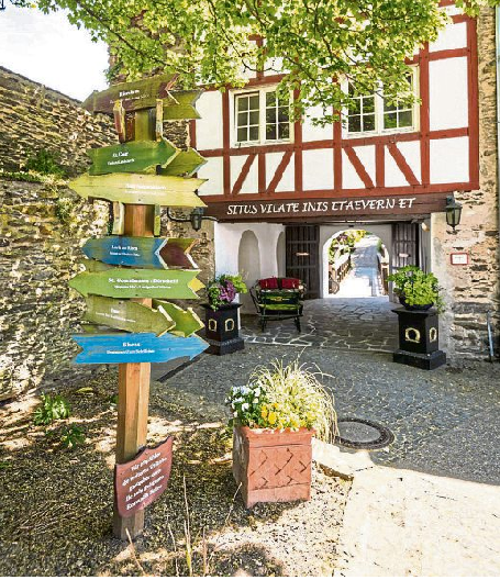 Der Eingangsbereich von Burg Rheinfels in St. Goar - eines der zentralen Leuchtturmprojekte der BUGA 2029, das derzeit umfassend saniert wird.