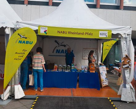 Am Stand des NABU RLP gibt es viel Information zum Naturschutz. Foto: NABU, Dietmar Schuphan