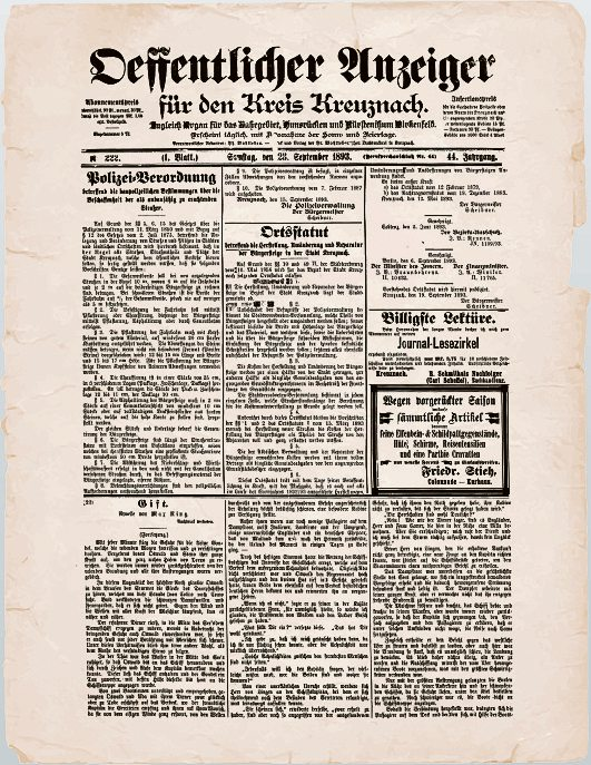 1893 | Amtliche Nachrichten
