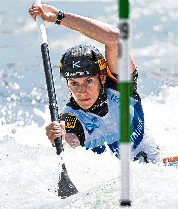 Ricarda Funk war die erste Slalomkanutin, die im selben Jahr sowohl bei Olympischen Spielen als auch bei Weltmeisterschaften triumphierte. Foto: Sven Hoppe/dpa