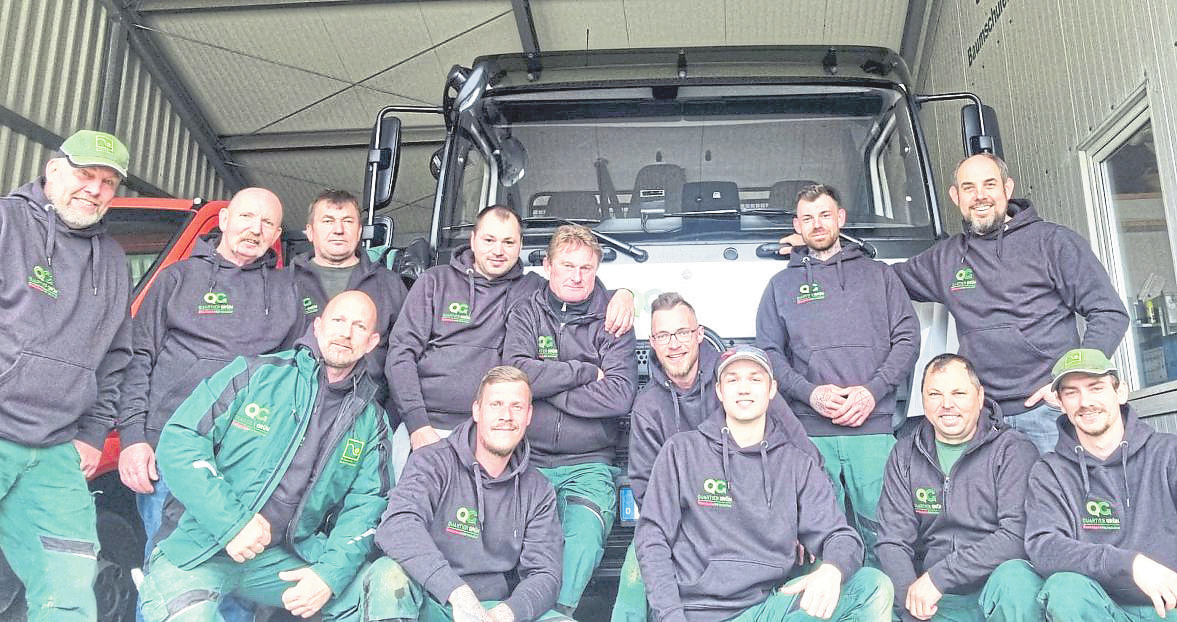Das Team für den Garten- und Landschaftsbau.