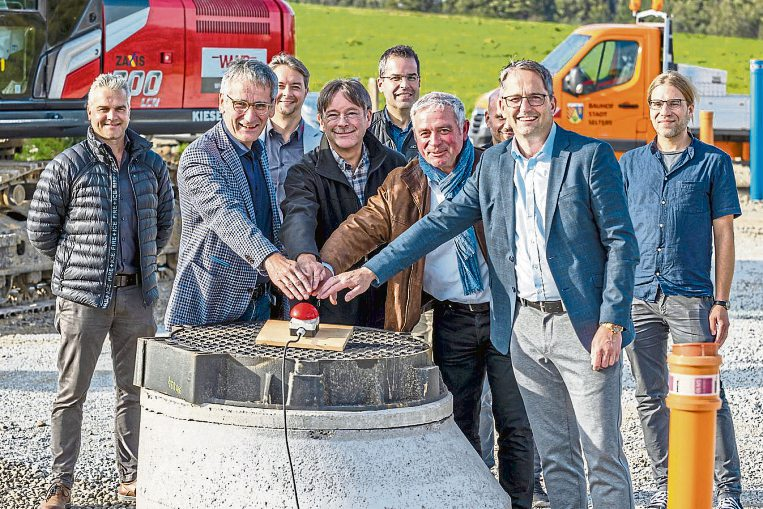 Startschuss für das Bauprojekt„Am Sonnenbach“. Foto: Eckhard Schneider