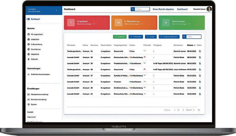 Einblick in das System: So einfach funktioniert das Arbeiten mit Hintbox.