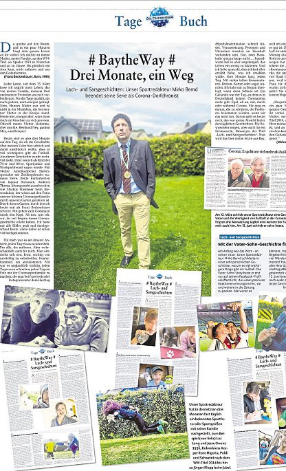 Die letzte Seite des Corona-Tagebuchs mit den „Lach- und Sarsgeschich: ten“ in der Rhein-Hunsrück-Zeitung erschien im Juni 2020.