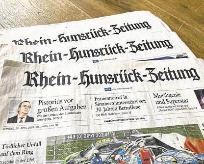 In der Rhein-Hunsrück-Zeitung darf natürlich die Kolumne „Guten Morgen“ nicht fehlen. Foto: Philipp Lauer