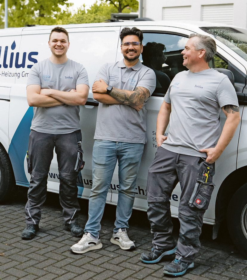 Mica Limbach, Geschäftsführer Marvin Lemke und Olaf Herbert stehen für die Verbindung aus Erfahrung, Teamgeist und Zukunftsorientierung im 130. Jahr der Firma Tullius.