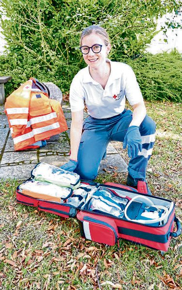 Stets im Einsatz. Carolina Jehle leistet Hilfe bei Veranstaltungen. Fotos: Petra Dettmer