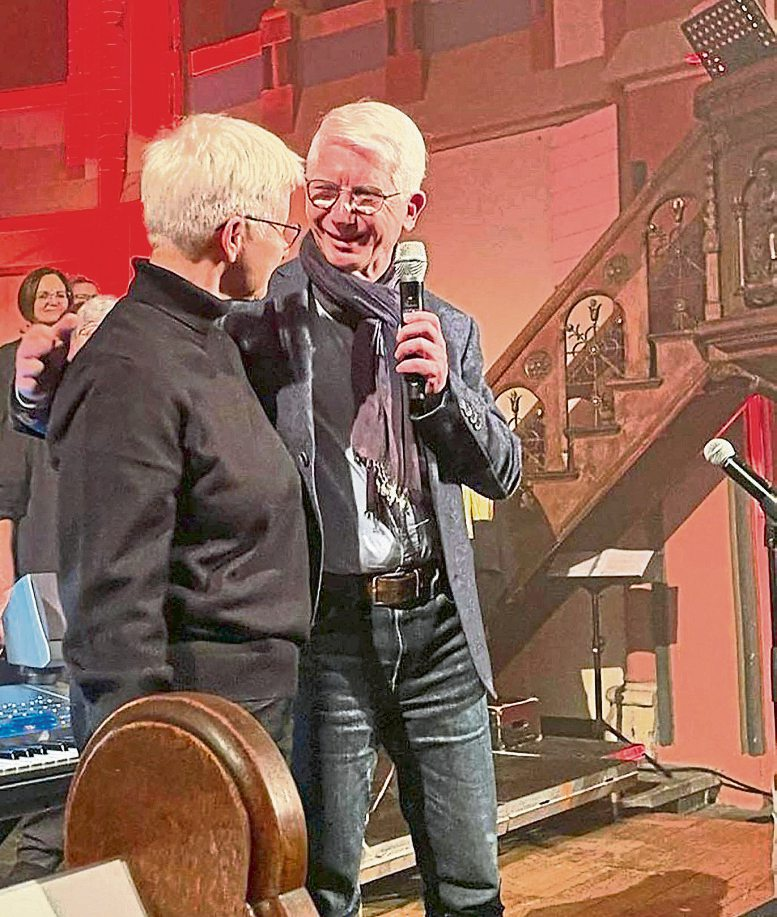 Werner Zupp und seine Schwester Petra bei einer früheren Veranstaltung in der Marktkirche. Foto: Susanne Epper