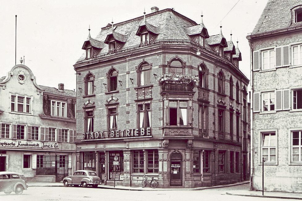 Erster Firmensitz der Stadtwerke am Kornmarkt 6 in Bad Kreuznach.