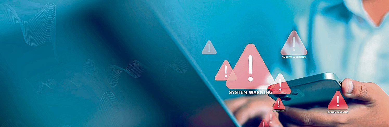 Warnmeldungen auf digitalen Geräten stehen sinnbildlich für die wachsende Bedrohung durch Cyberattacken, Spionage und andere hybride Angriffe. Foto: Ao Zaa Studio - stock.adobe.com