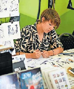 Comic-Salon: Zeichnerin Hanna Wenzel. | Foto: Comic-Salon/oho