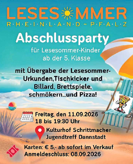 Für die Abschlussparty am kommenden Freitag können sich Eltern noch heute anmelden. FOTO: VG DANNSTADT-SCHAUERNHEIM