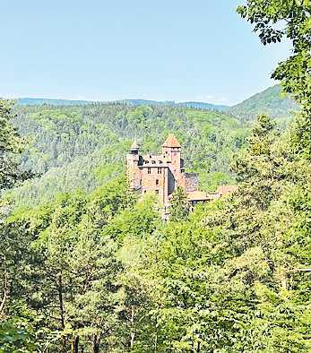 Auf dem Grünberg: Die Wanderung eröffnet reizvolle Ausblicke auf den Berwartstein. Foto: kai