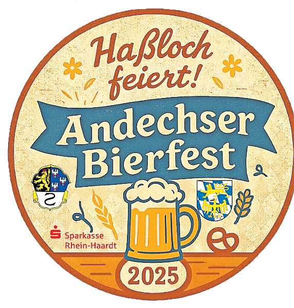 Der beliebte Bier-Button für das Andechser Bierund Straßenfest 2025. FOTO: ORTSGEMEINDE HAßLOCH