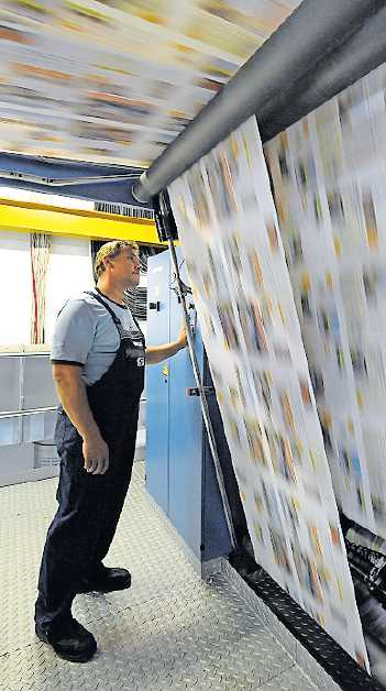 Die RHEINPFALZ war deutschlandweit die erste Tageszeitung, die auf allen Seiten farbig drucken konnte. FOTO: KUNZ
