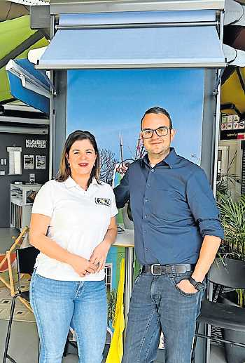Stephanie und Matthias Köhl sind Ansprechpartner, wenn es um die Sonnenschutztechnik geht. FOTO: OSKAR WELLER