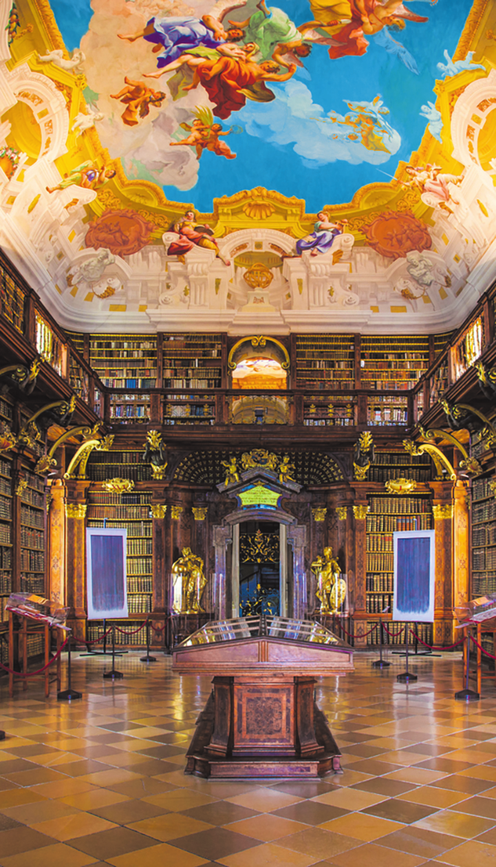 Die Bibliothek in Stift Melk. BILD: SN/ART REDAKTIONSTEAM-FRANK HEUER