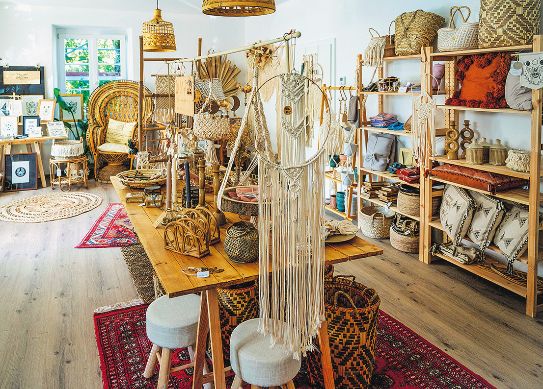 Das Geschäft Wild.Knots ist mit Liebe im Boho-Stil eingerichtet.