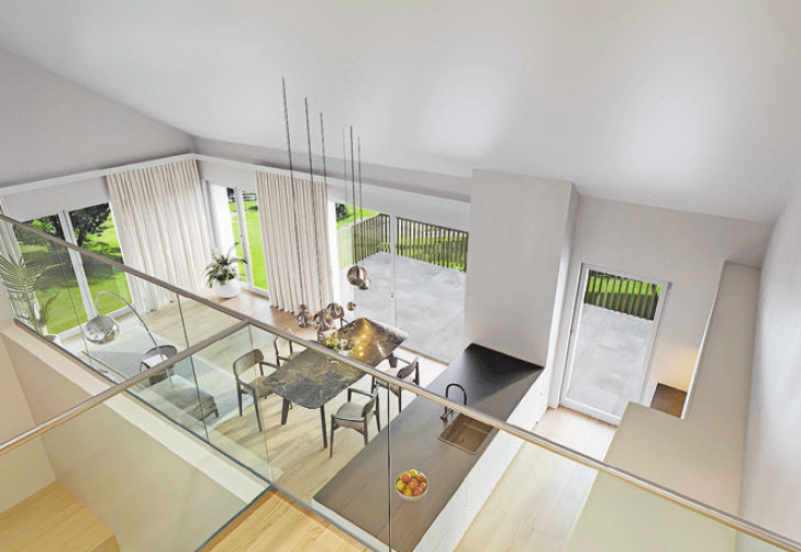 Blick in eine der Dachgeschosswohnungen.