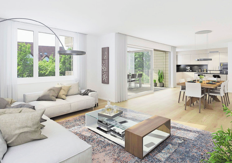 Bei den Wohnräumen wurde auf viel natürliches Licht geachtet.