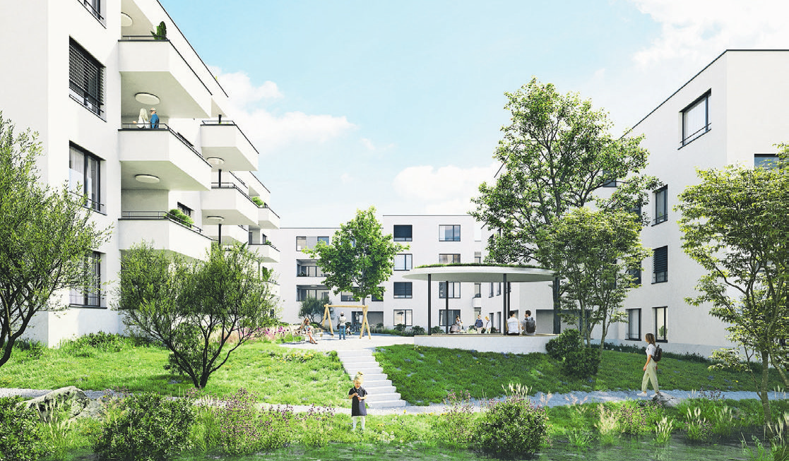 Die Überbauung überzeugt durch moderne, barrierefreie Bauweise.